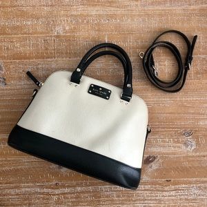 Kate Spade Wellesley Rachelle Black White Satchel